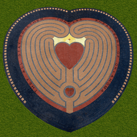 Heart in the Park Labyrinth